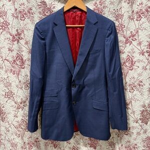 SuitSupply Sienna Blue Blazer 40R Vitale Barberis Wool